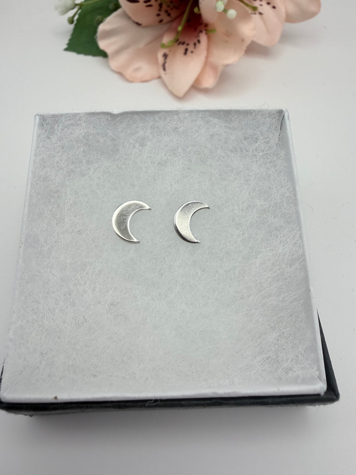 Sterling Silver Moon Earrings
