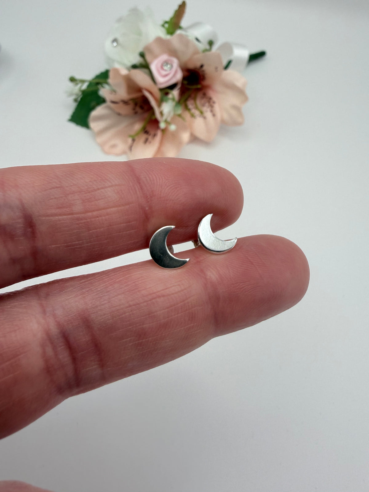 Sterling Silver Moon Earrings