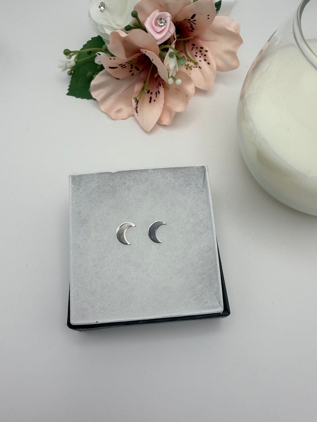 Sterling Silver Moon Earrings