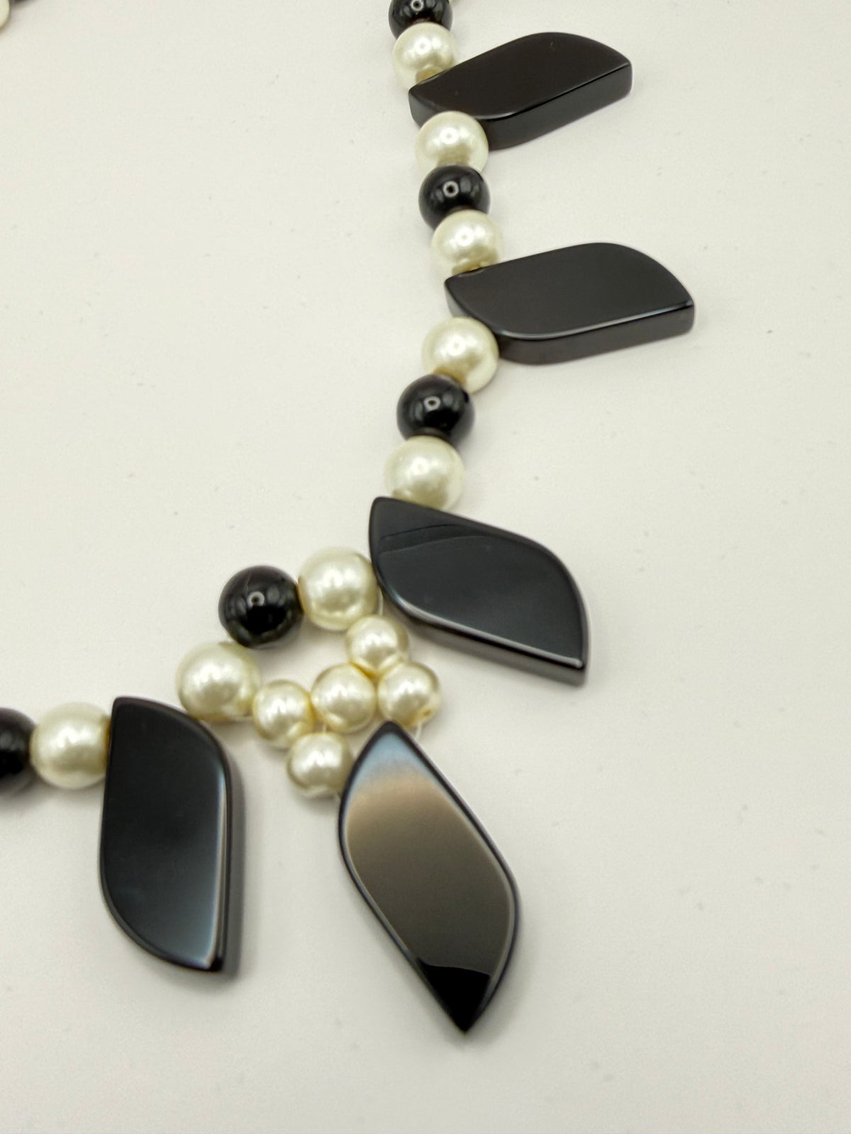 Black Onyx Pearl Statement Neccklace