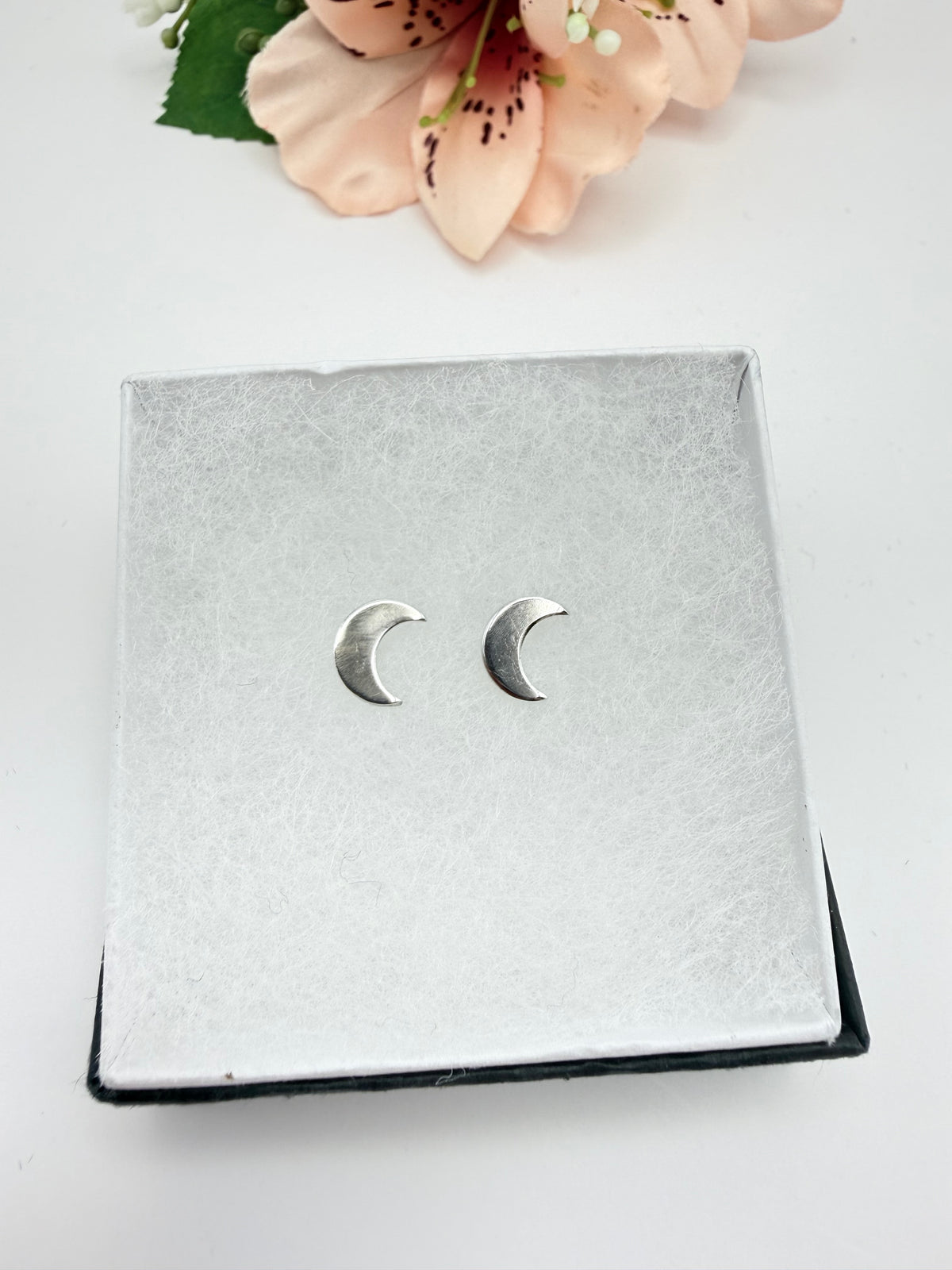 Sterling Silver Moon Earrings
