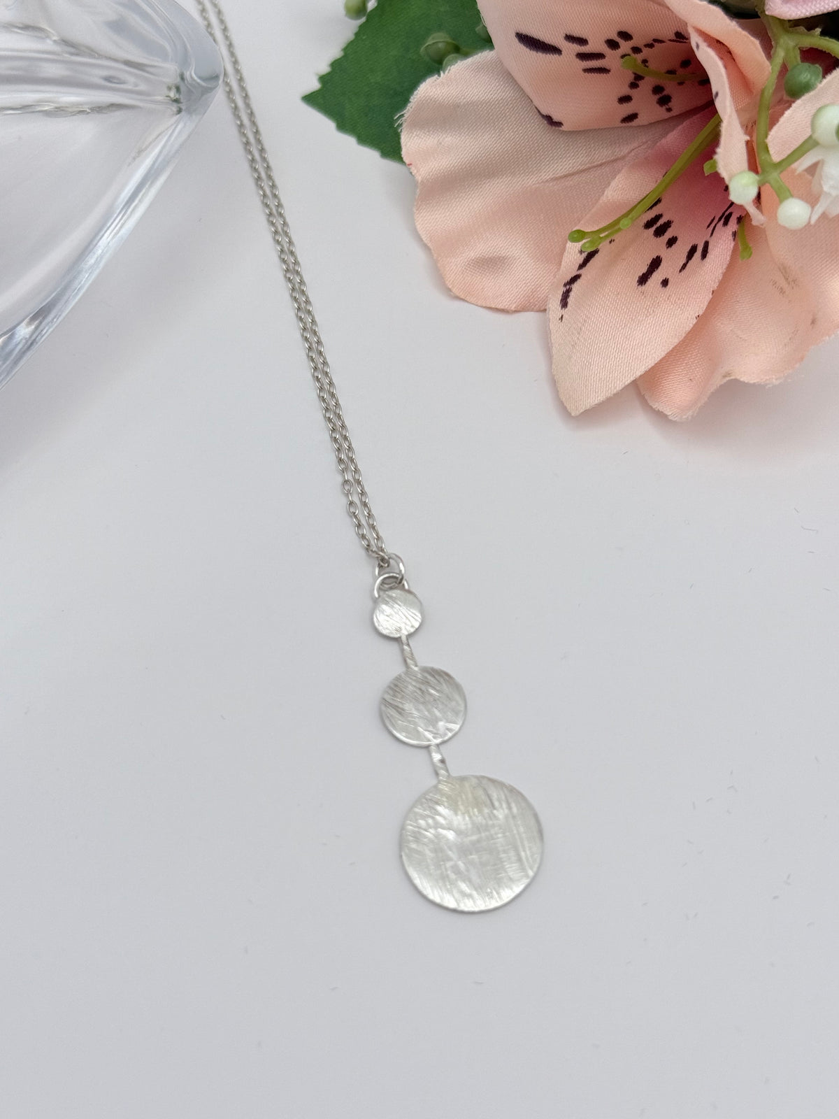 Sterling Silver Circle Pendant Necklace