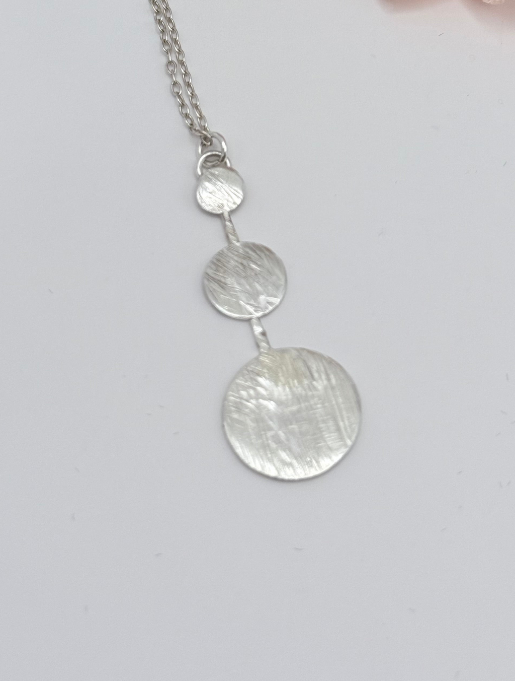 Sterling Silver Circle Pendant Necklace