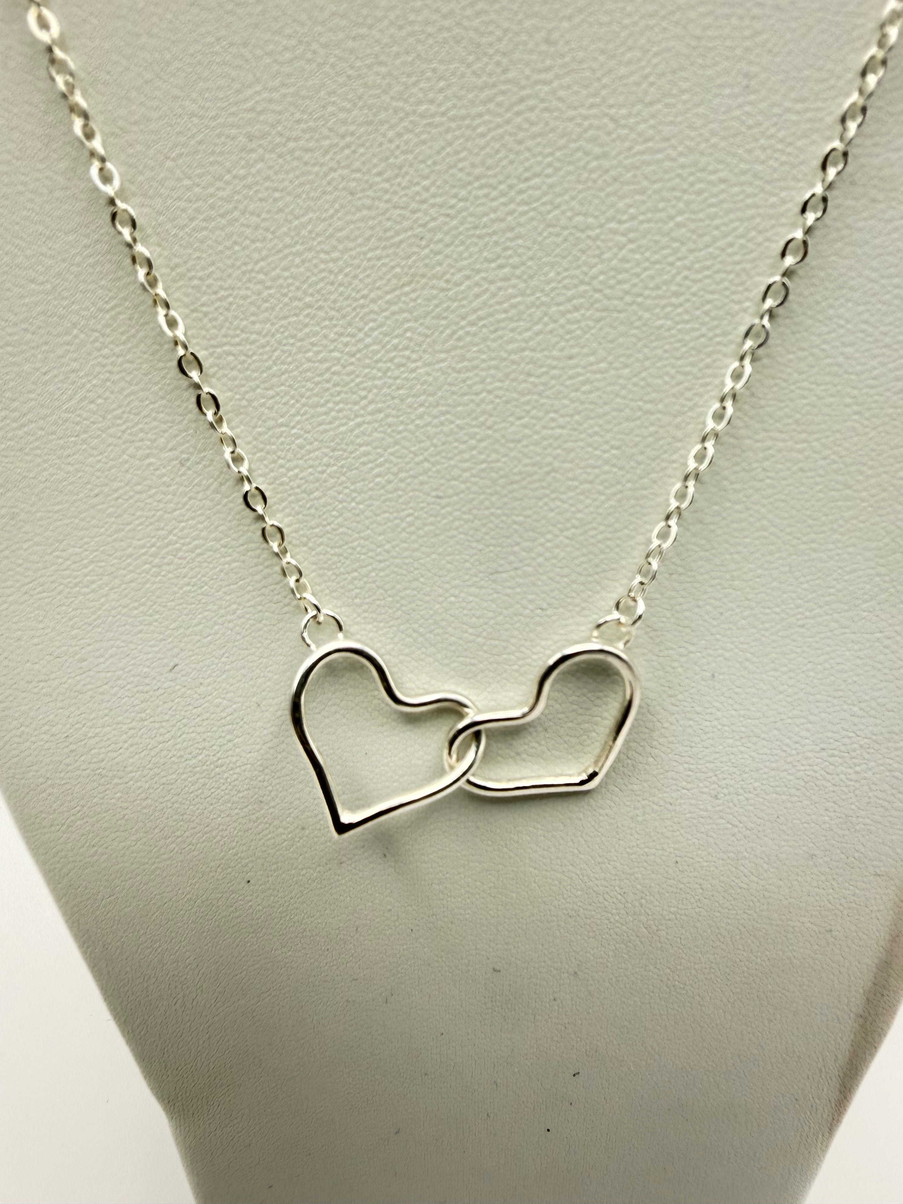 Twin Heart Interlinked Necklace