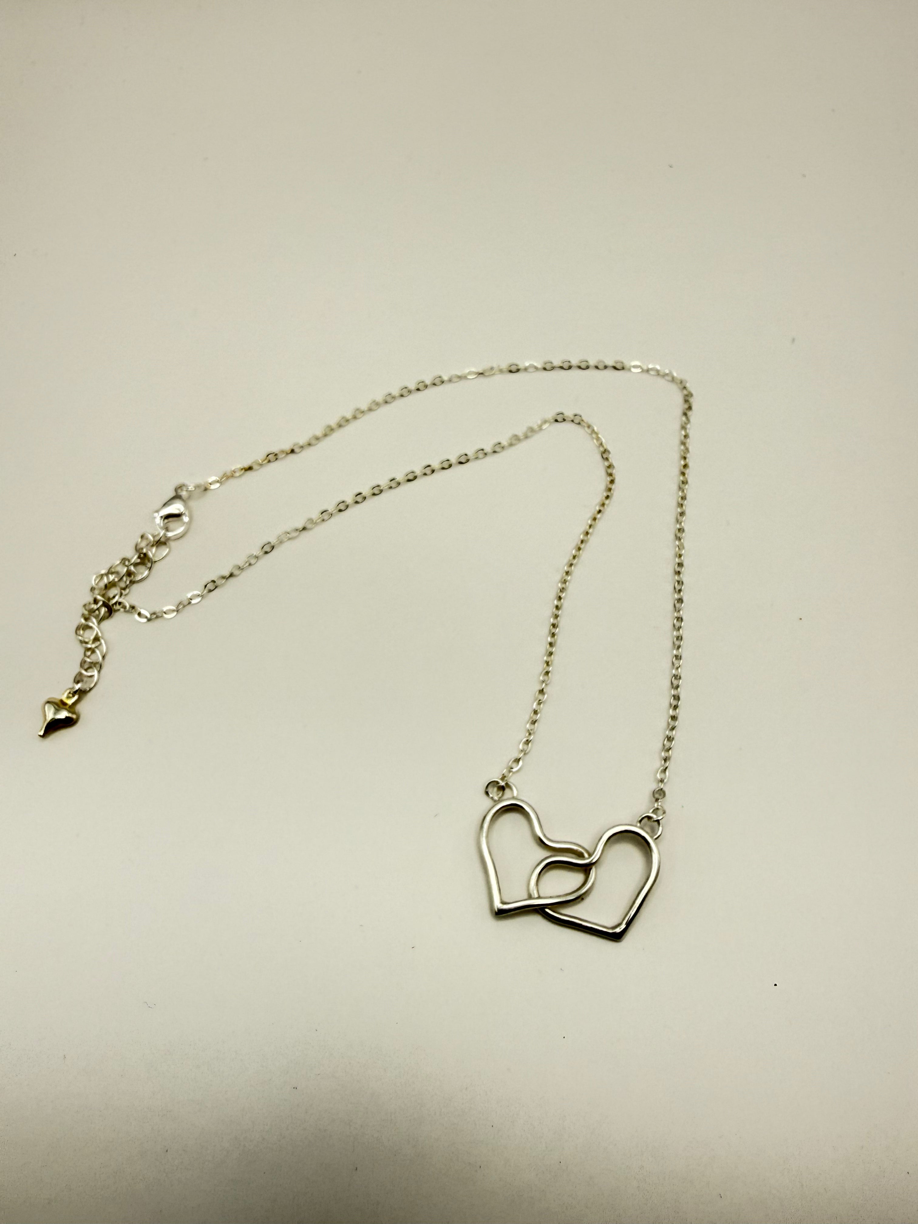Twin Heart Interlinked Necklace