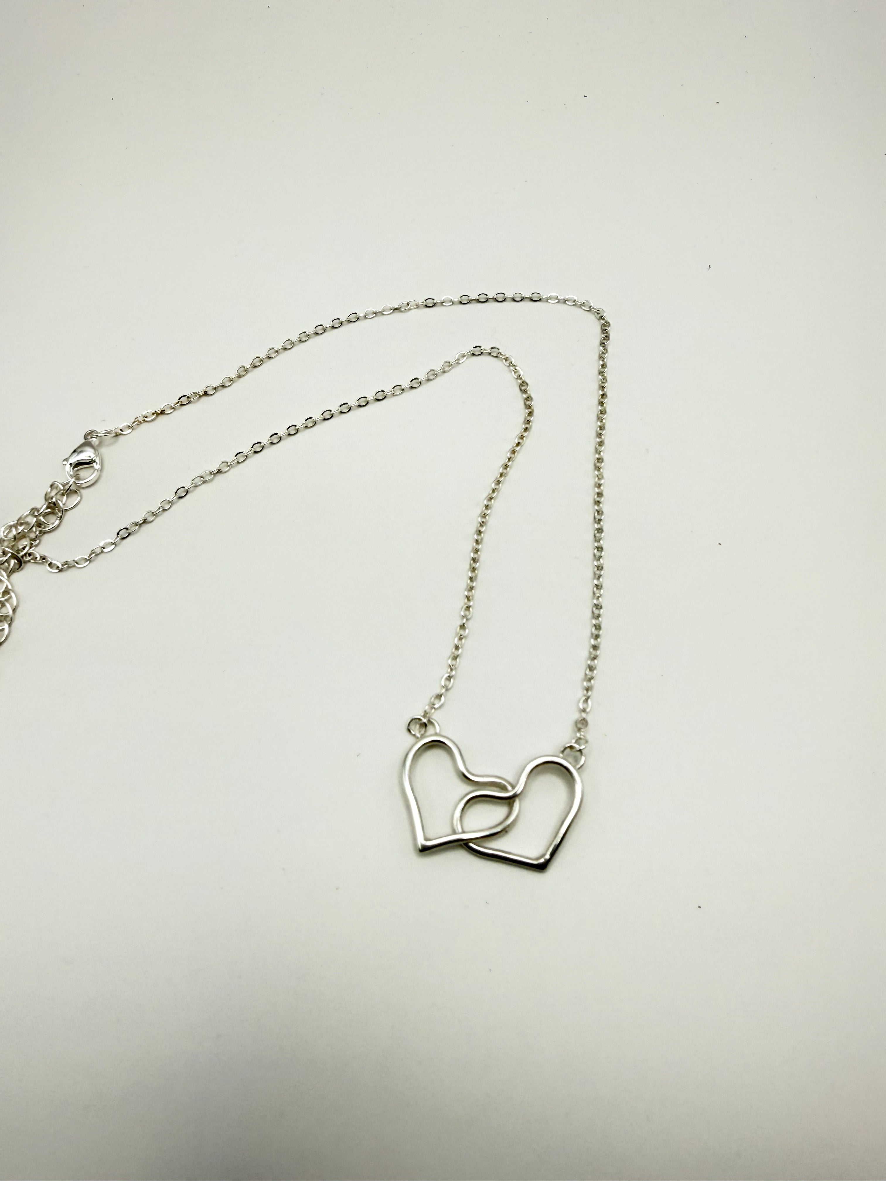Twin Heart Interlinked Necklace