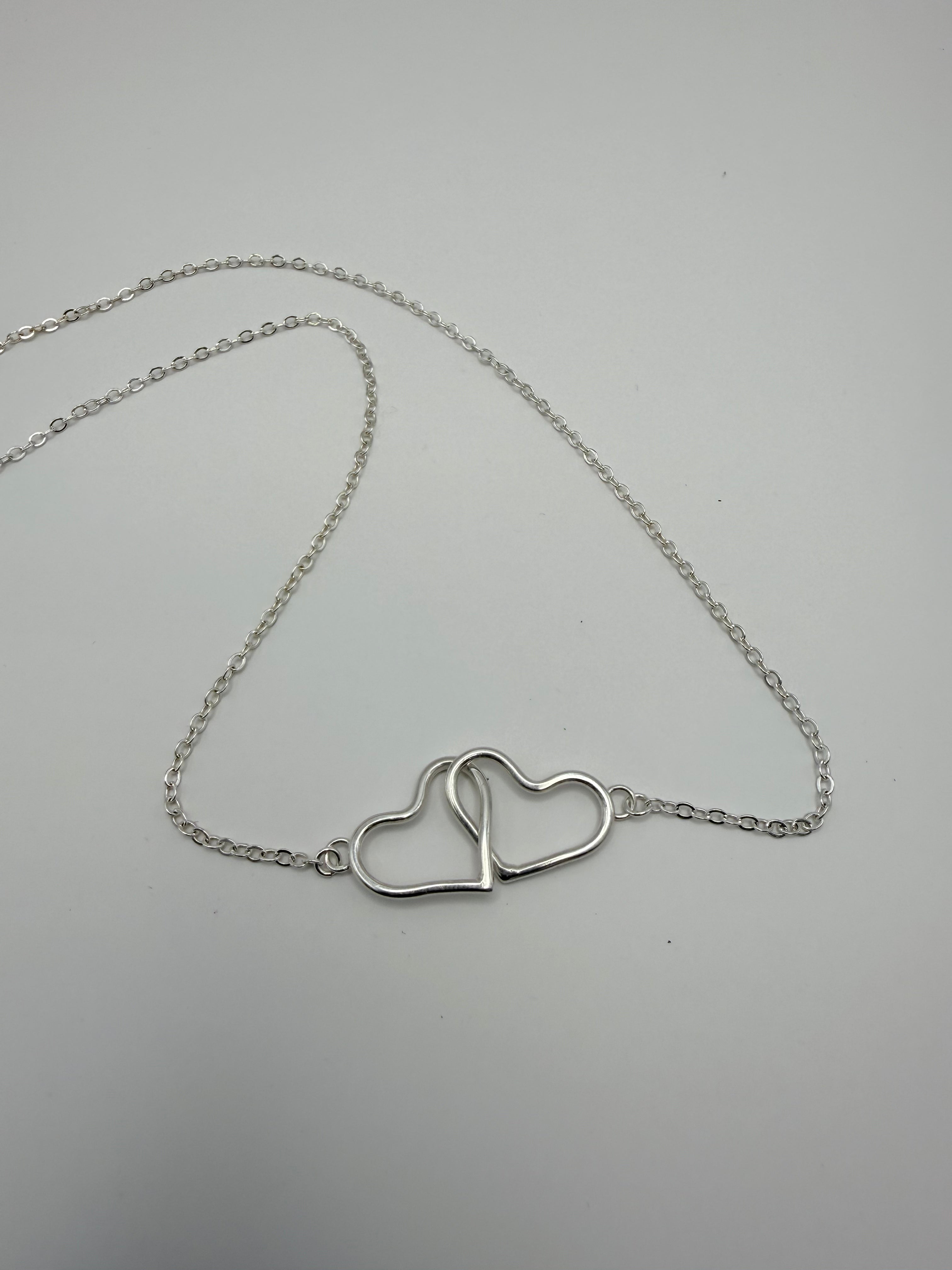 Twin Heart Interlinked Necklace