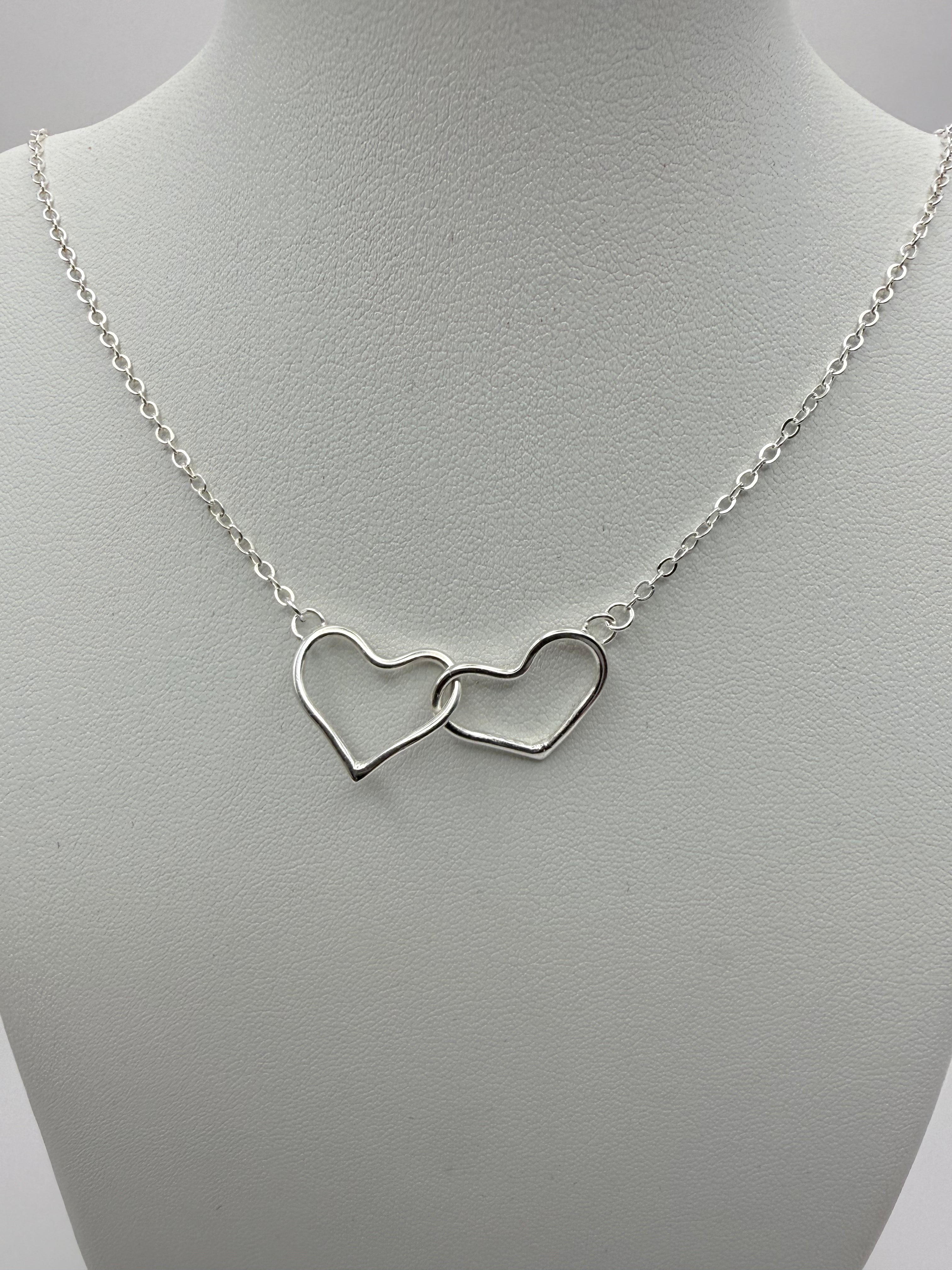 Twin Heart Interlinked Necklace