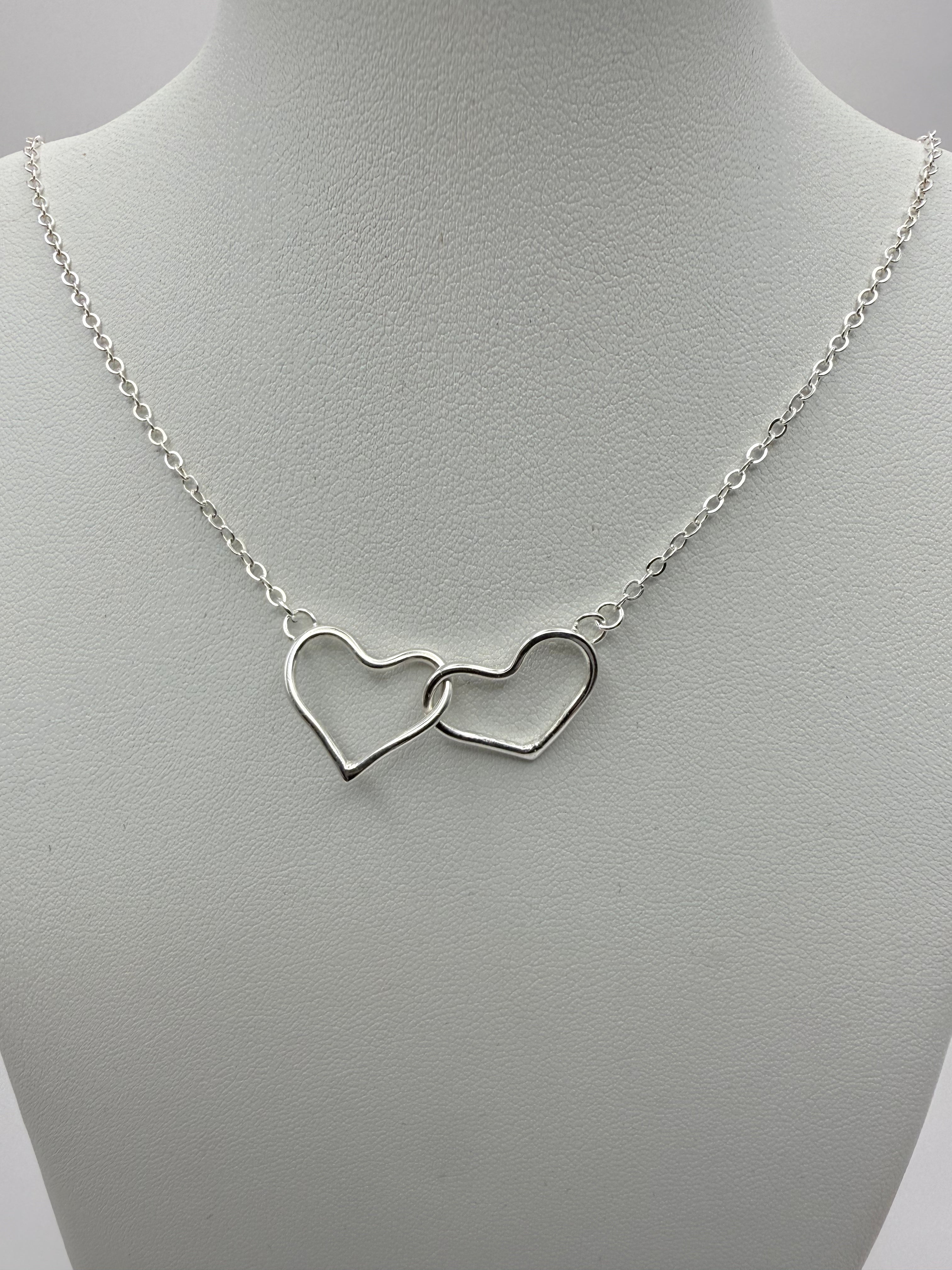 Twin Heart Interlinked Necklace