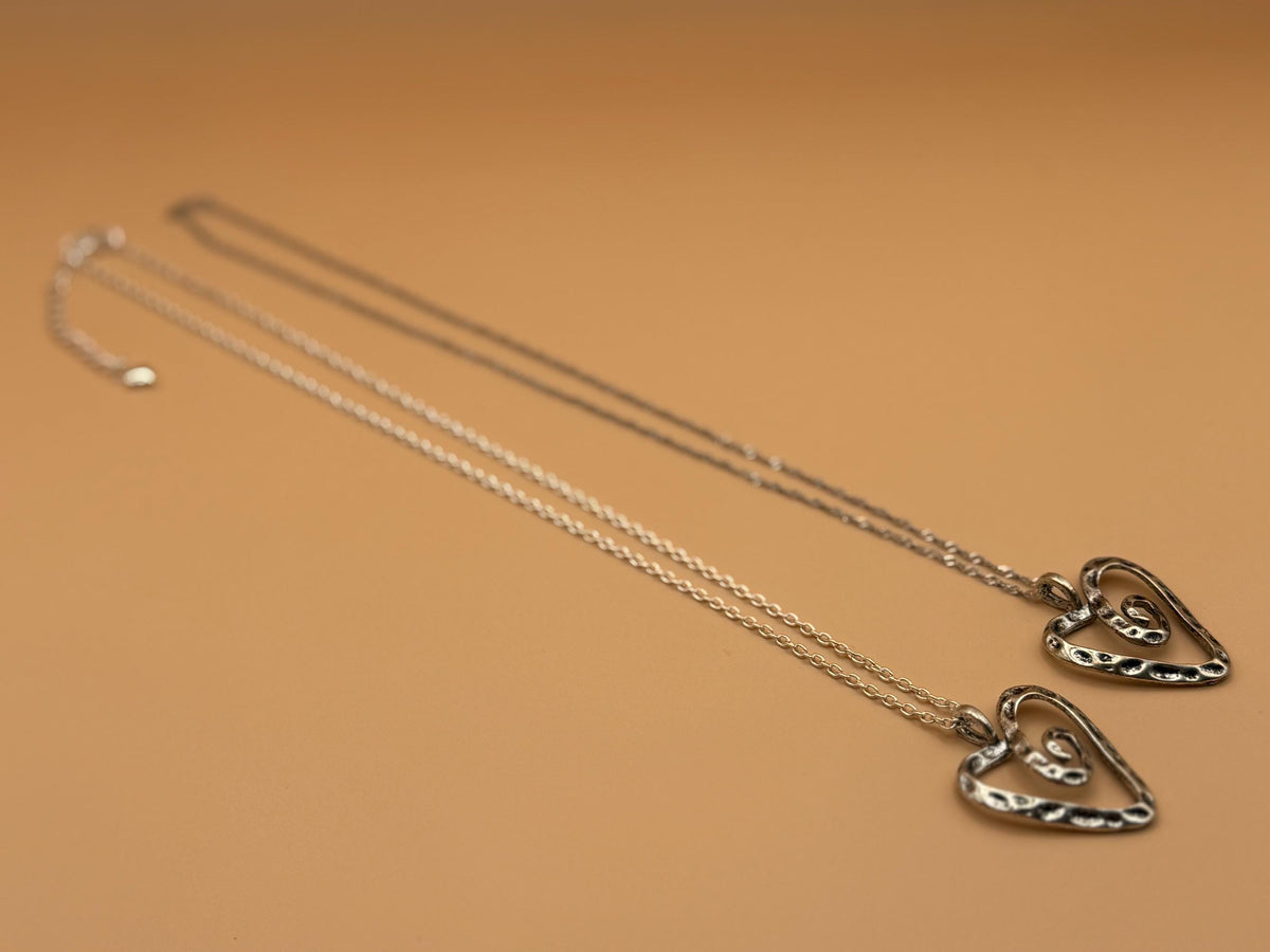 Silver Heart Pendant Necklace