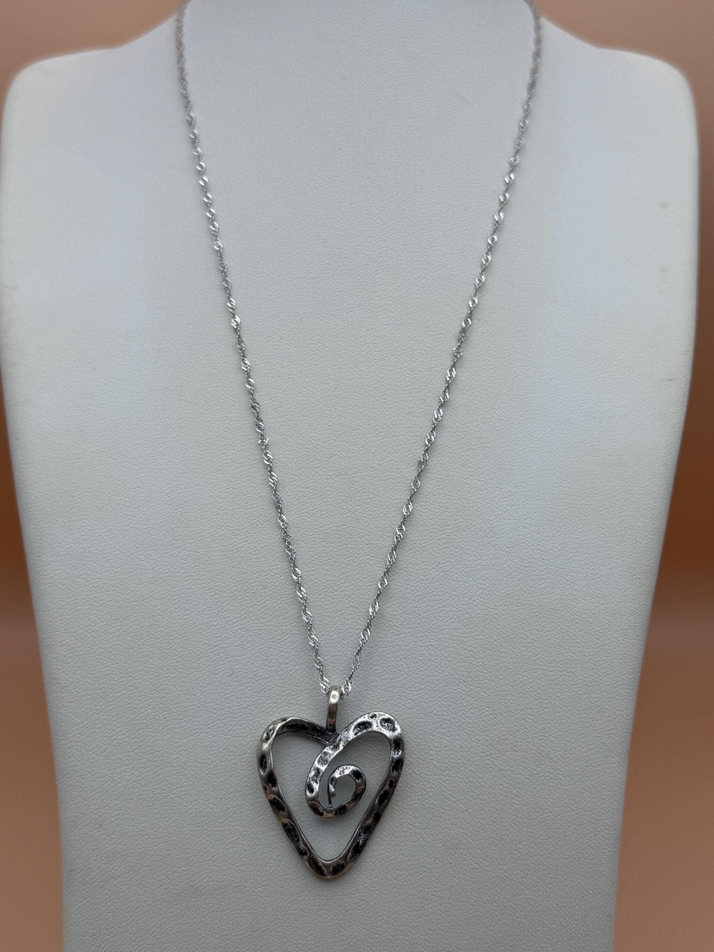 Silver Heart Pendant Necklace