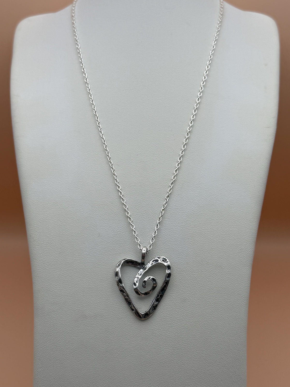 Silver Heart Pendant Necklace