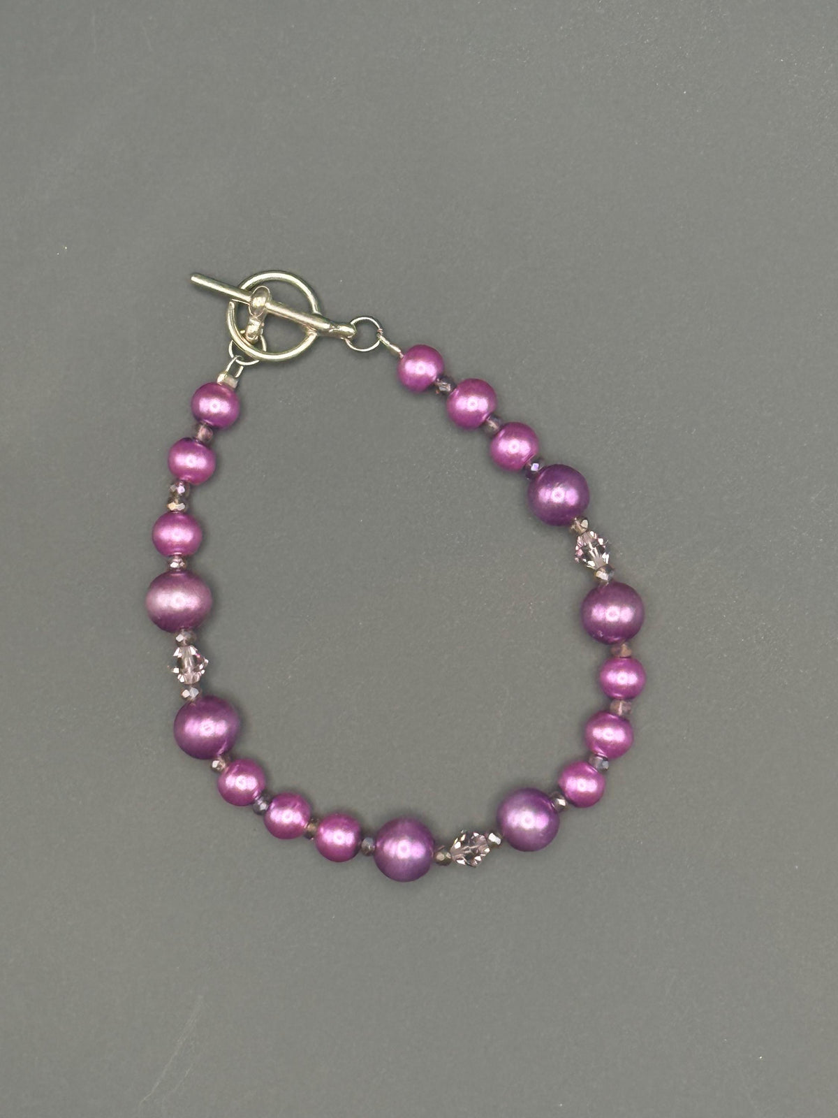 Swarovski Crystal Purple Pearl Jewelry Set | Necklace, Bracelet, Earrings | Elegant Handmade Wedding Gift