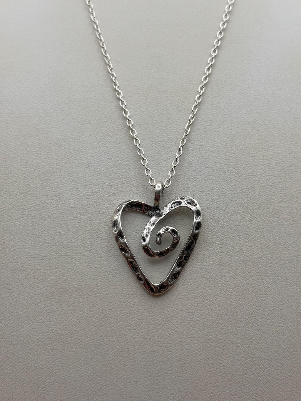 Silver Heart Pendant Necklace