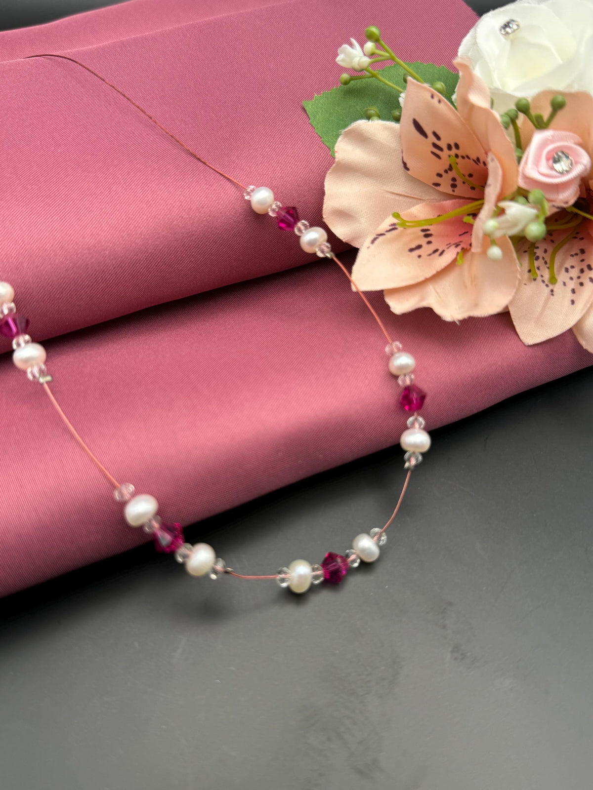 Pearl & Swarovski Crystal Necklace â€“ Elegant Bridal Jewellery