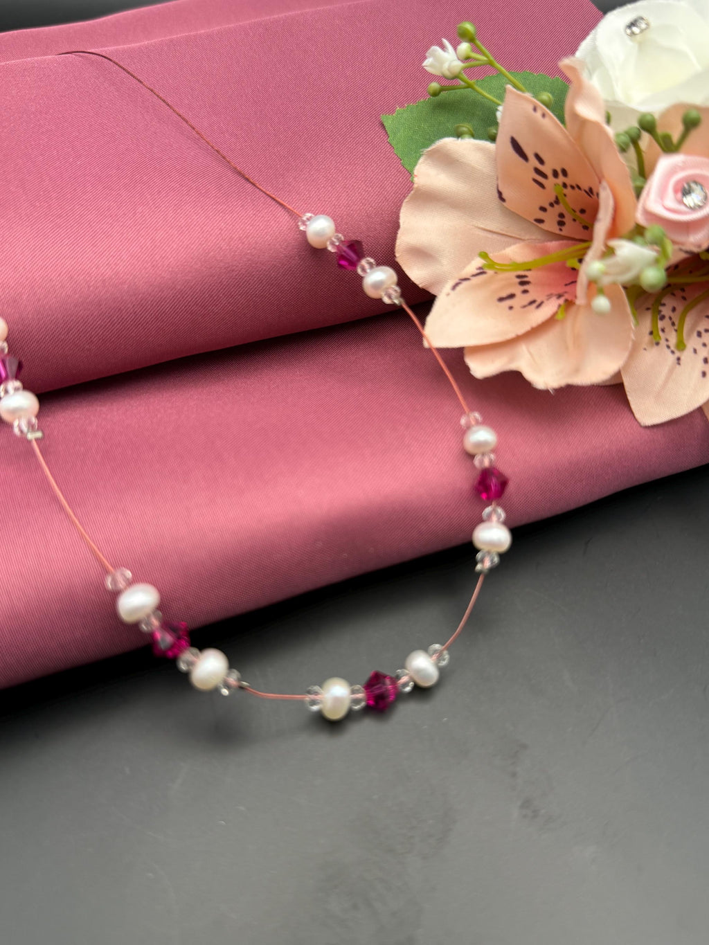 Pearl & Swarovski Crystal Necklace â€“ Elegant Bridal Jewellery