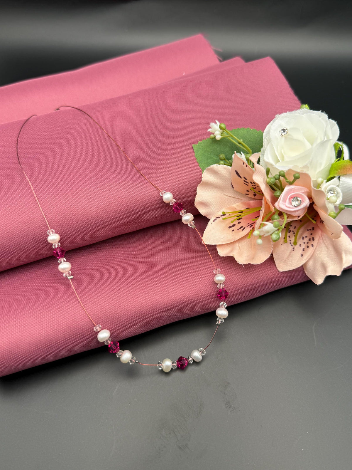 Pearl & Swarovski Crystal Necklace â€“ Elegant Bridal Jewellery