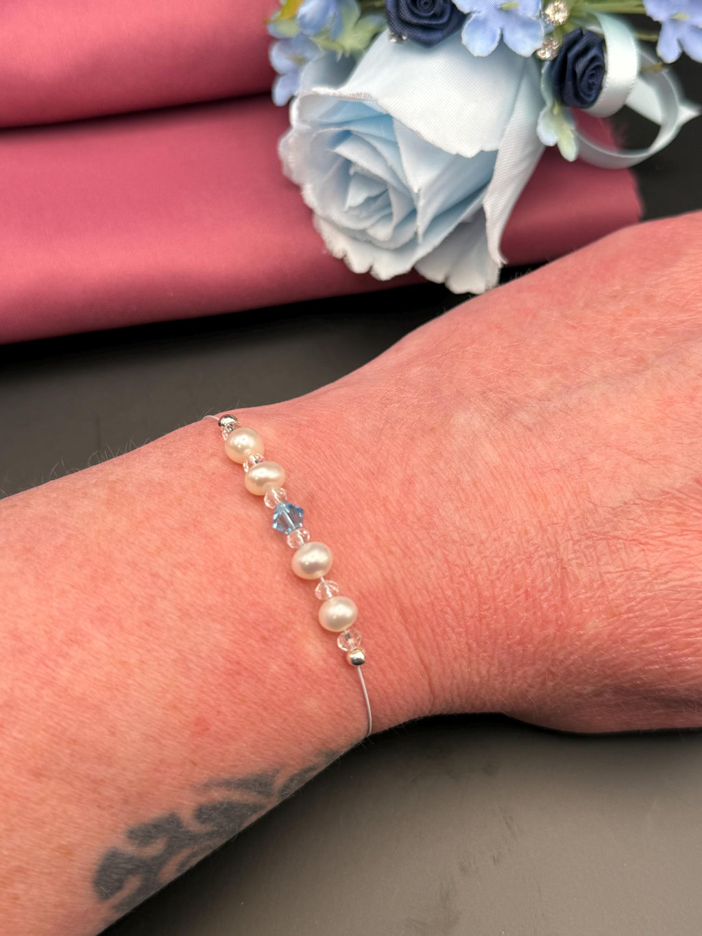 Pearl & Swarovski Crystal Bracelet â€“ Elegant Bridal Bracelet