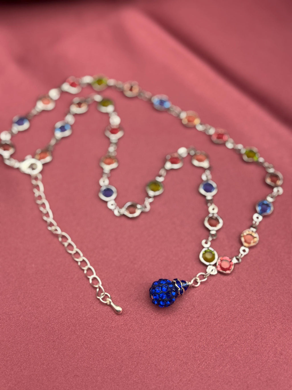 Rainbow Crystal Pendant Necklace