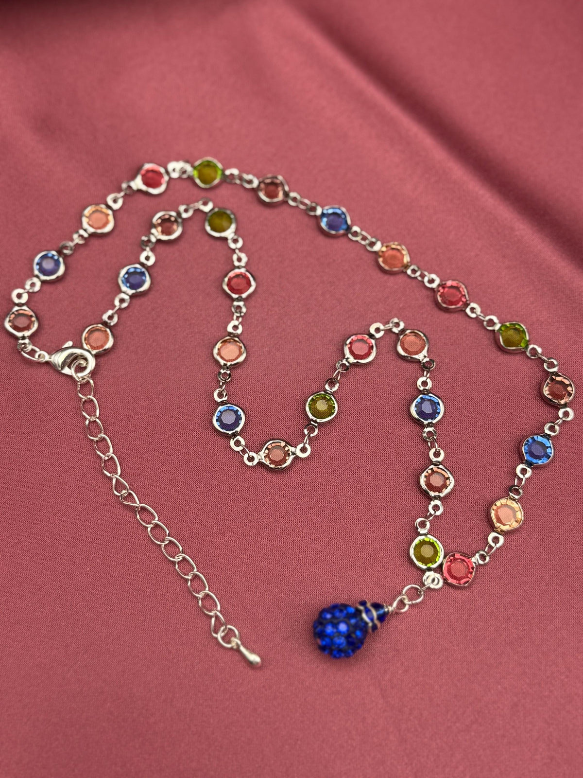 Rainbow Crystal Pendant Necklace