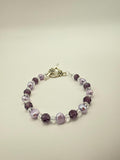 Lavender Pearl & Crystal Bracelet â€“ Handmade Beaded Jewellery