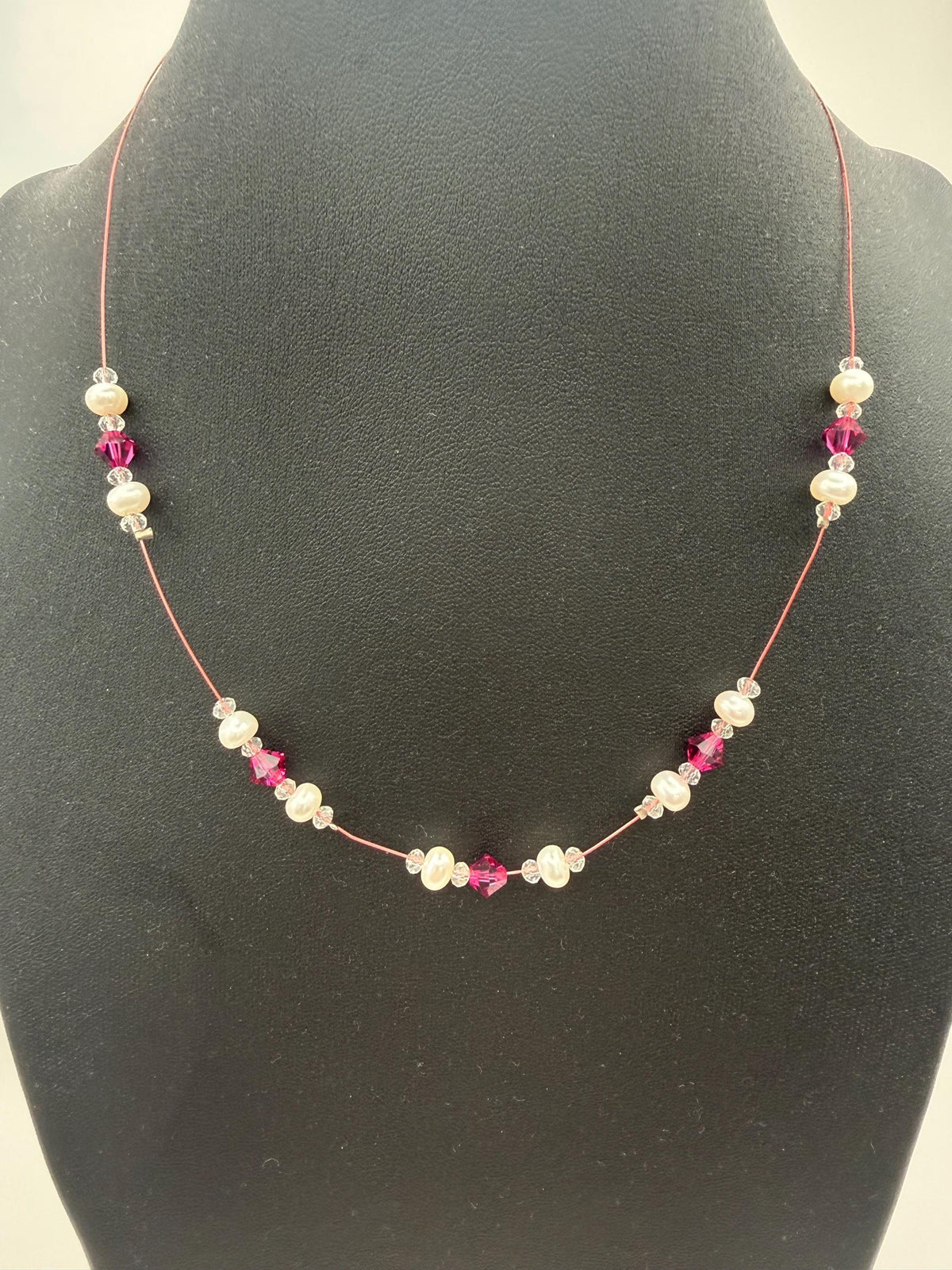 Pink Swarovski Crystal Freshwater Pearl Set