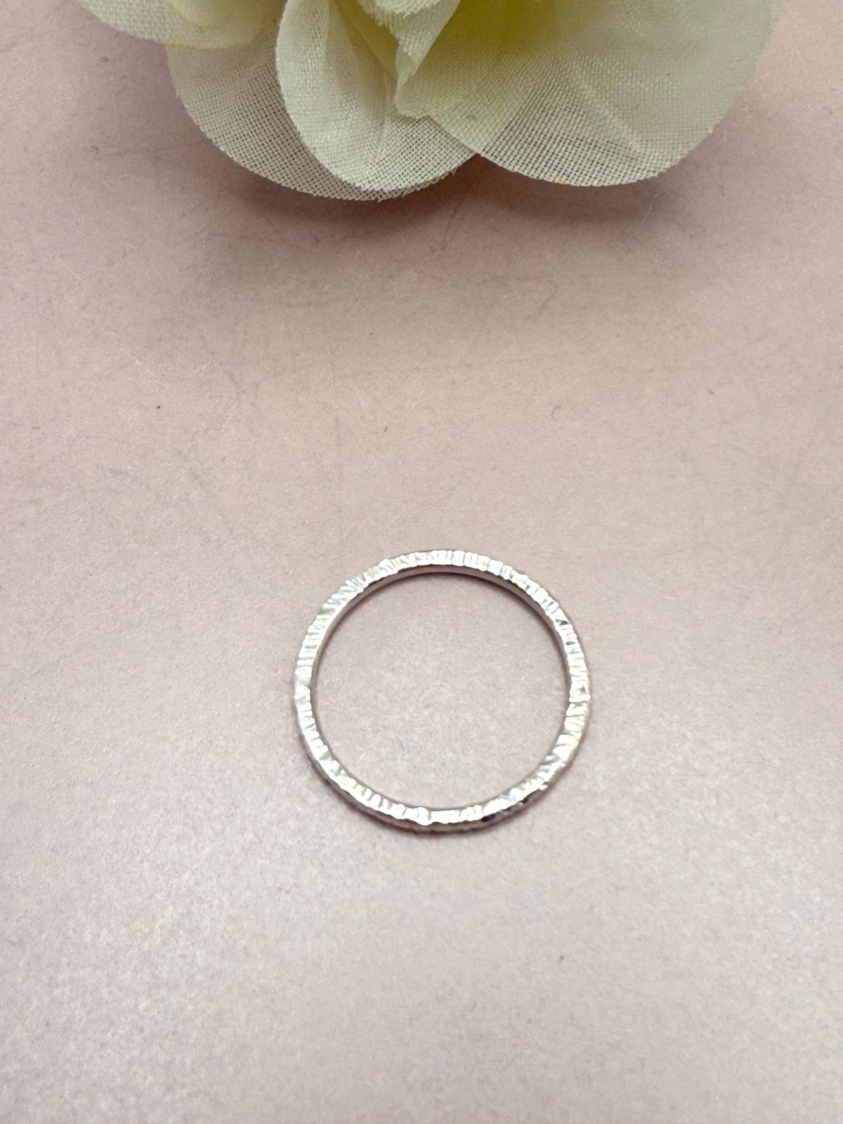 Sterling Silver Hammered Stackable Ring.  Silver Jewellery. Gift for Her