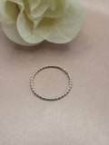Sterling Silver Beaded Stackable Ring. Gift for Her