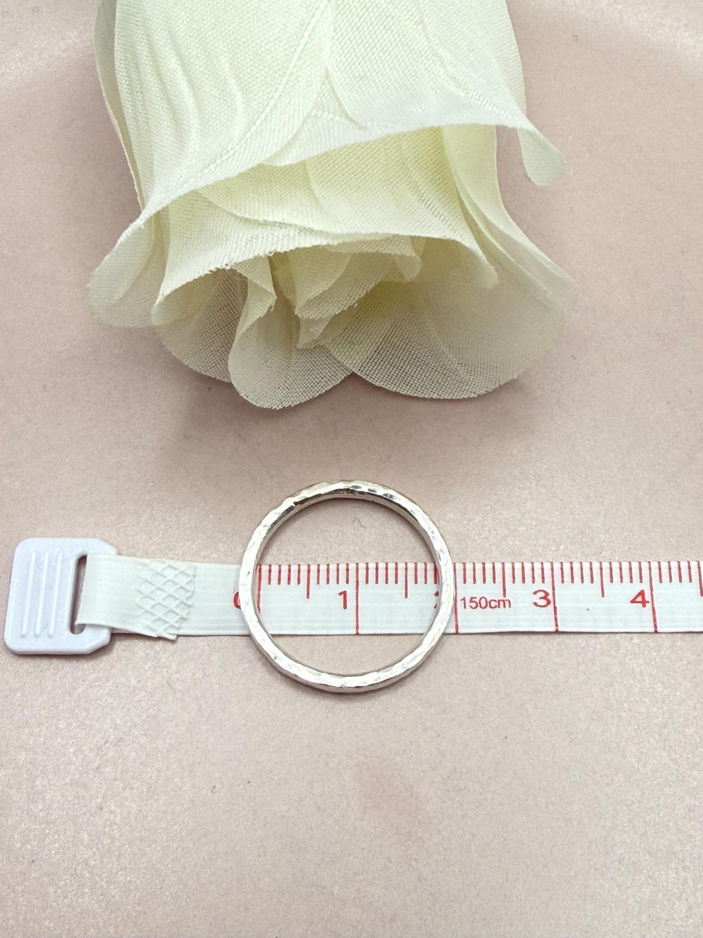 Sterling Silver Hammered Stackable Ring.  Silver Jewellery. Gift for Her