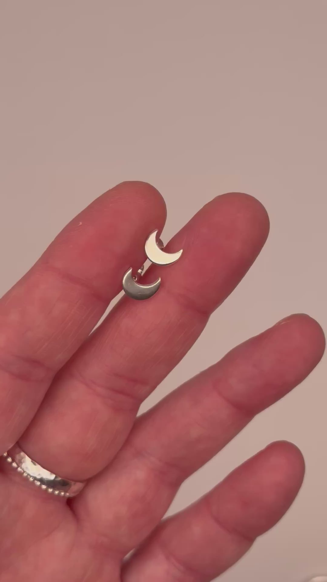 Sterling Silver Moon Earrings