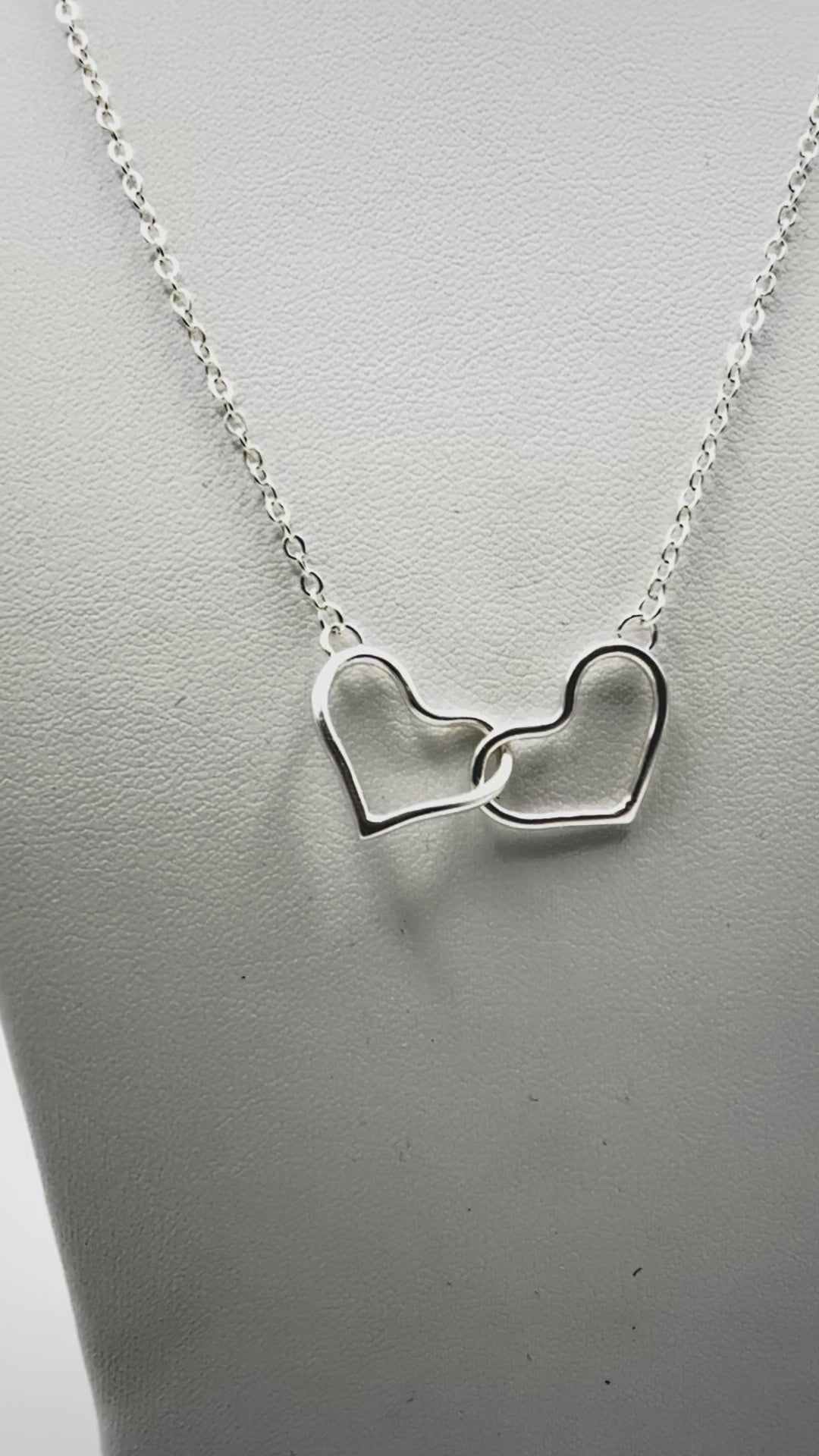 Twin Heart Interlinked Necklace
